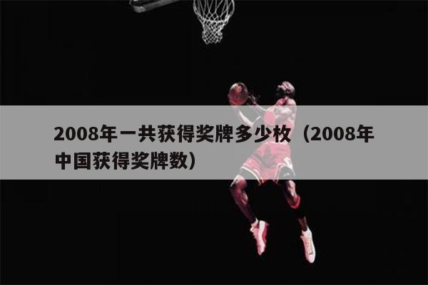 2008年一共获得奖牌多少枚（2008年中国获得奖牌数）