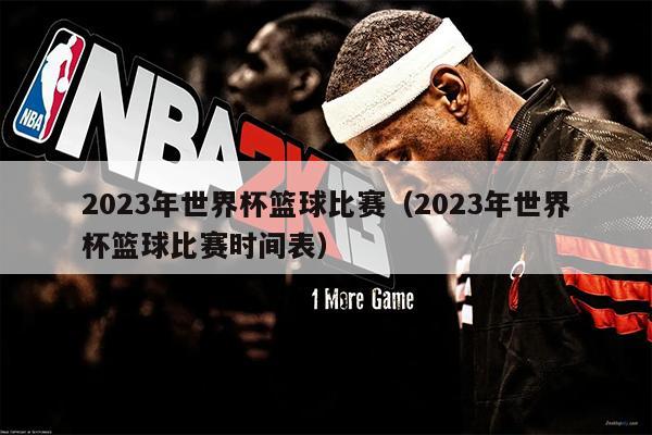 2023年世界杯篮球比赛（2023年世界杯篮球比赛时间表）