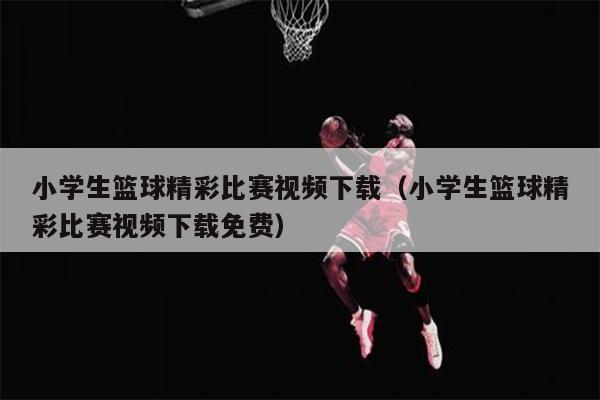 小学生篮球精彩比赛视频下载（小学生篮球精彩比赛视频下载免费）