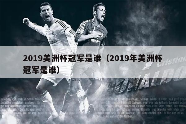 2019美洲杯冠军是谁（2019年美洲杯冠军是谁）