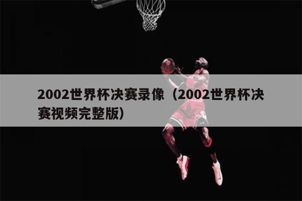 2002世界杯决赛录像（2002世界杯决赛视频完整版）