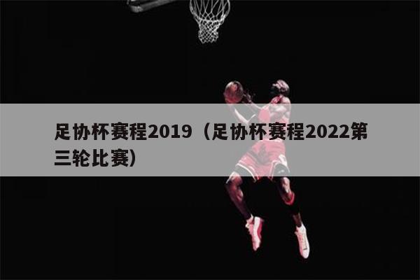 足协杯赛程2019（足协杯赛程2022第三轮比赛）