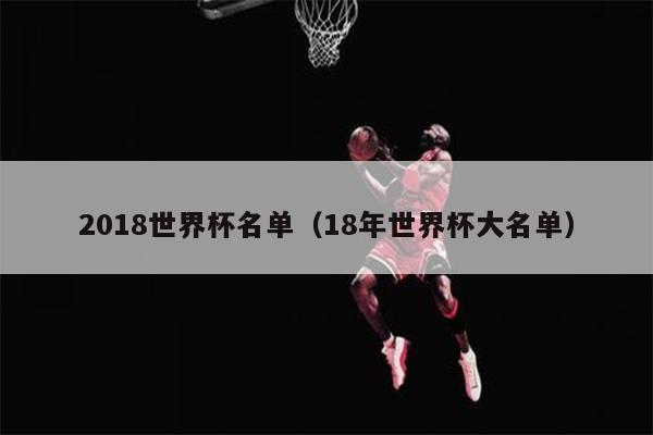 2018世界杯名单（18年世界杯大名单）