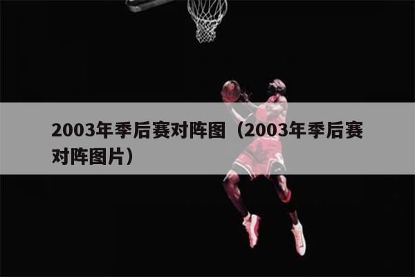 2003年季后赛对阵图（2003年季后赛对阵图片）