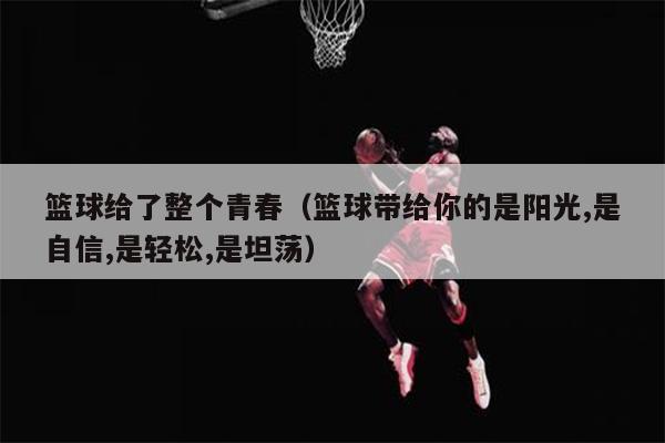篮球给了整个青春（篮球带给你的是阳光,是自信,是轻松,是坦荡）