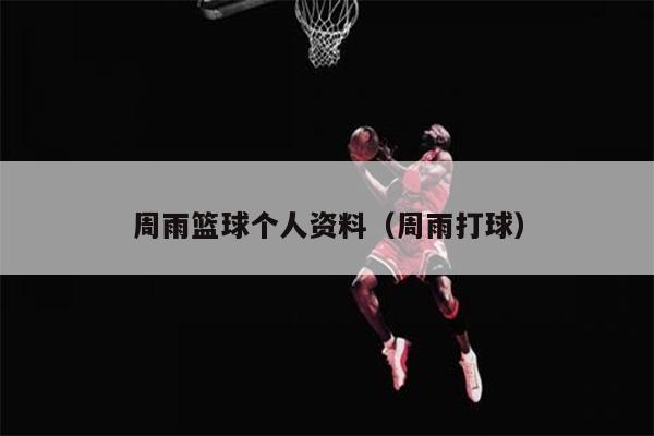 周雨篮球个人资料（周雨打球）